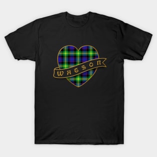 The WATSON Family Tartan Retro Heart & Ribbon Insignia T-Shirt